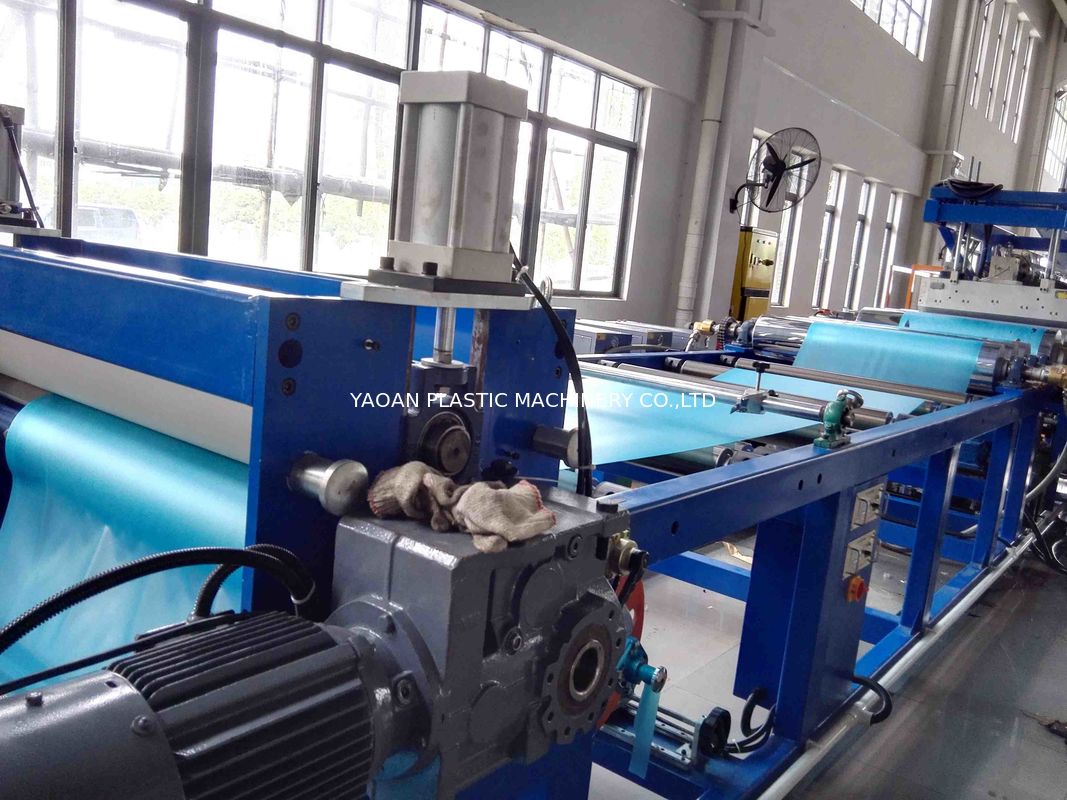 Soft Plastic Sheet Extrusion Machine , Flexible PVC Sheet Extrusion Equipment Production Line
