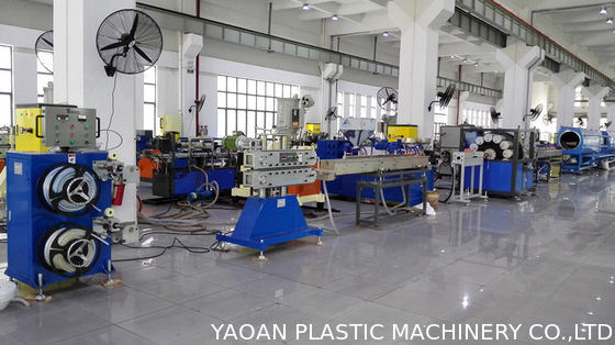 สายสวนยางพารา / เส้นด้ายประดิษฐ์เสริมสายยางพีวีซี, Extrusion Machine ท่อพลาสติกพีวีซี